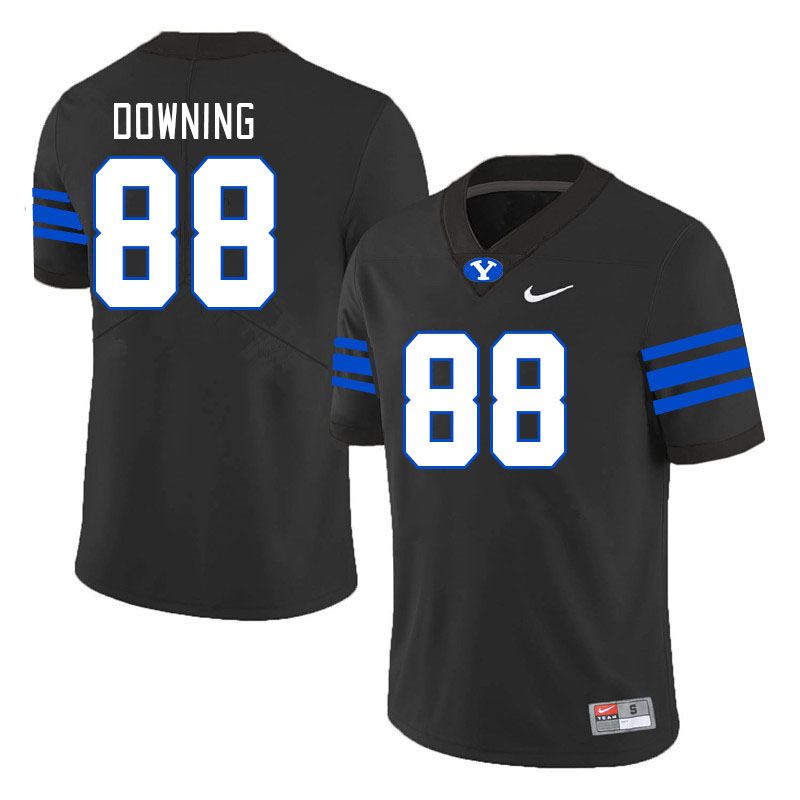 Men #88 Devin Downing BYU Cougars College Football Jerseys Stitched-Black